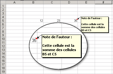 Inserting a comment in a cell