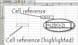 relative reference in L1C1 mode